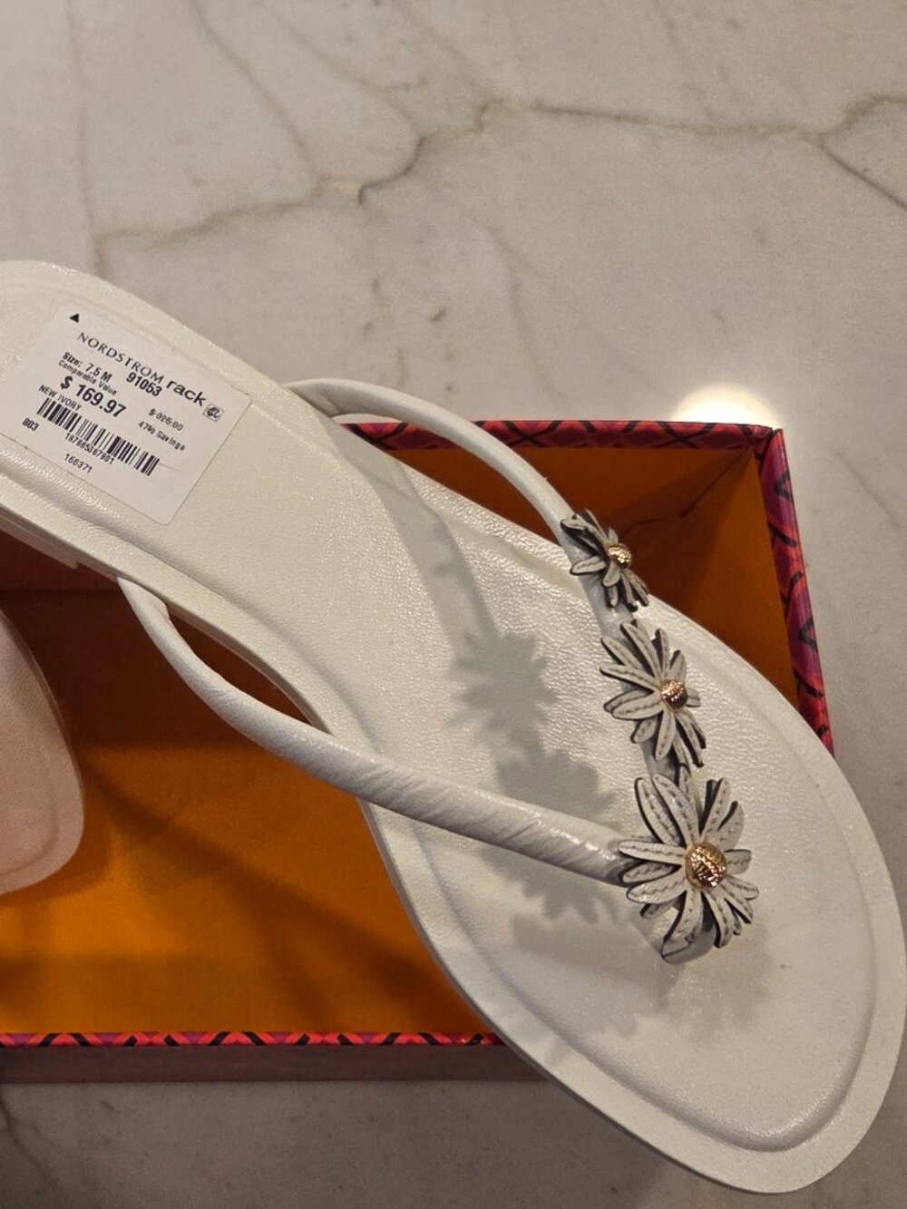 Tory Burch Chelsea leather flip flops